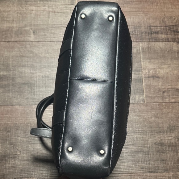 Pre-loved Burberry Nova Check Black Leather tote Bag -Black label - Picture 8 of 17